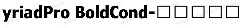 yriadPro BoldCond字体转换